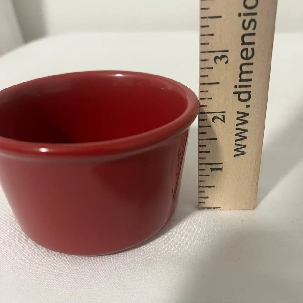 Chantal Set (2) Cook & Serve Red Ramekin 1 Cup Freeze Microwave Oven Dishwasher